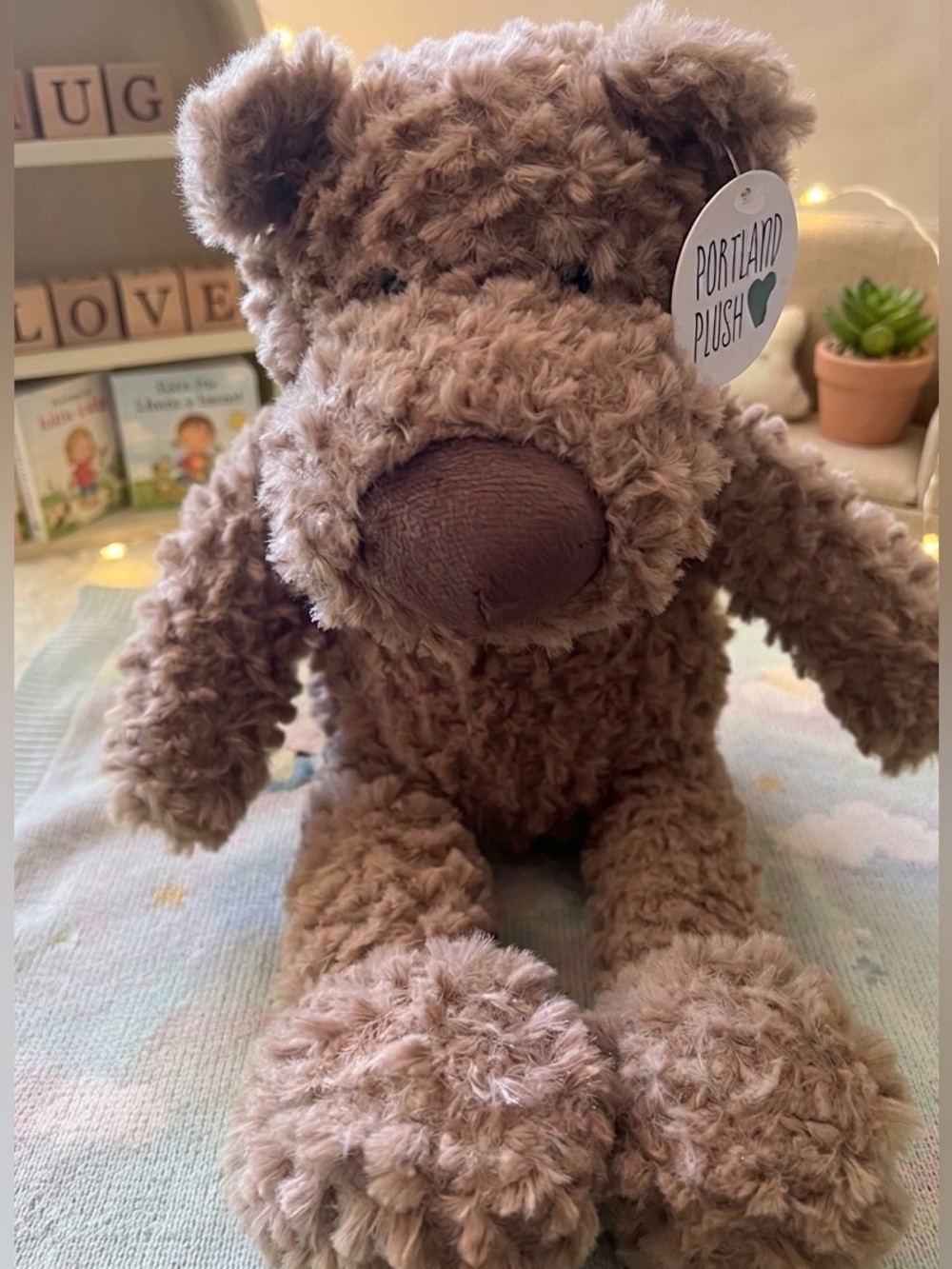 NEW Portland Plush "Beaux the Bear" Brown Shaggy Teddy Bear NWT Stuffed Animal